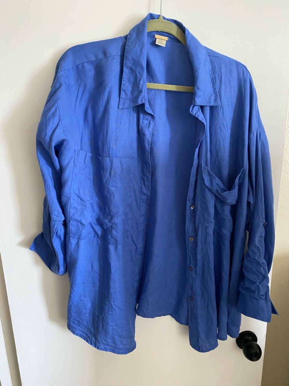 Magaschoni bright blue shirt